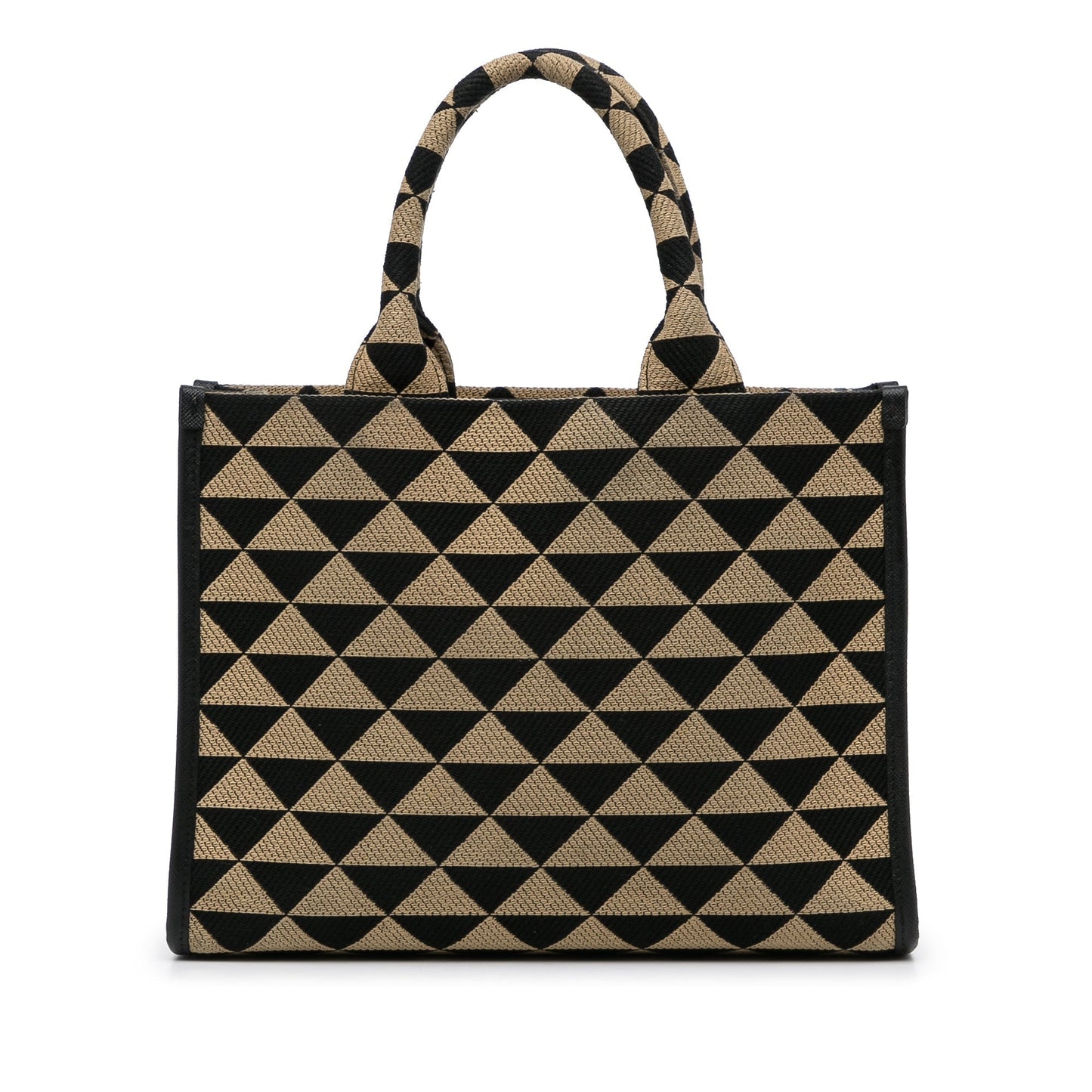 Prada Symbole Triangolo Brown Canvas