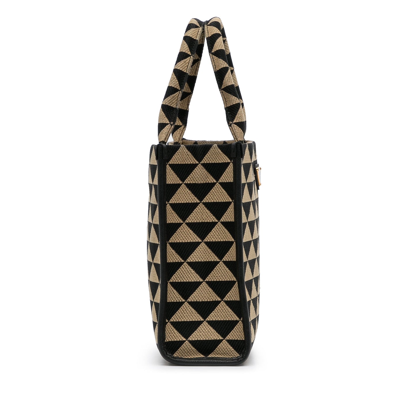 Prada Symbole Triangolo Brown Canvas