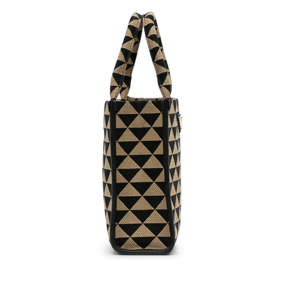 Prada Symbole Triangolo Brown Canvas