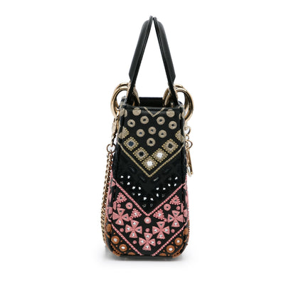 Mini Embroidered Calfskin Lady Dior
