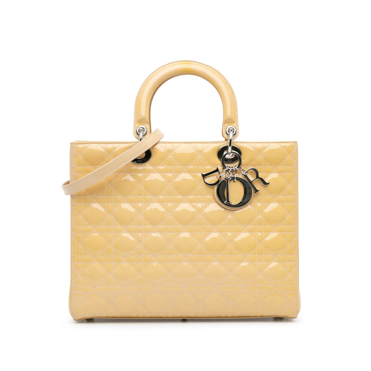Large Patent Cannage Lady Dior