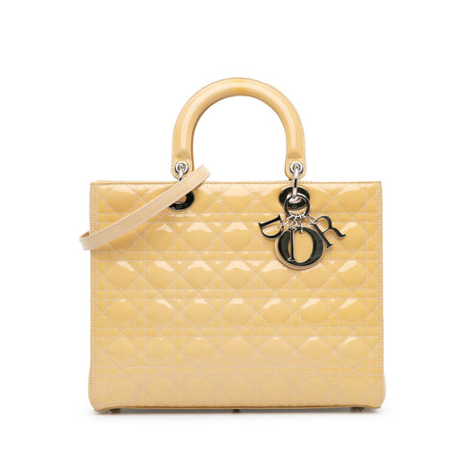 Large Patent Cannage Lady Dior