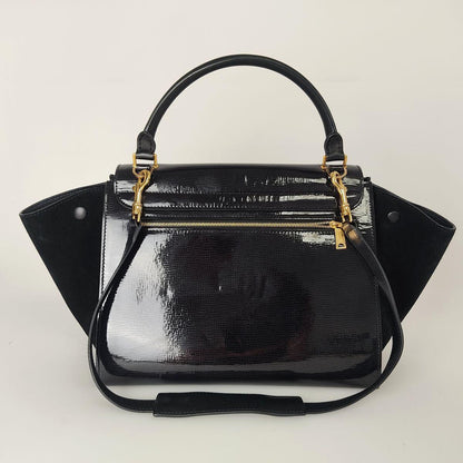 Celine Trapeze bag in black patent leather