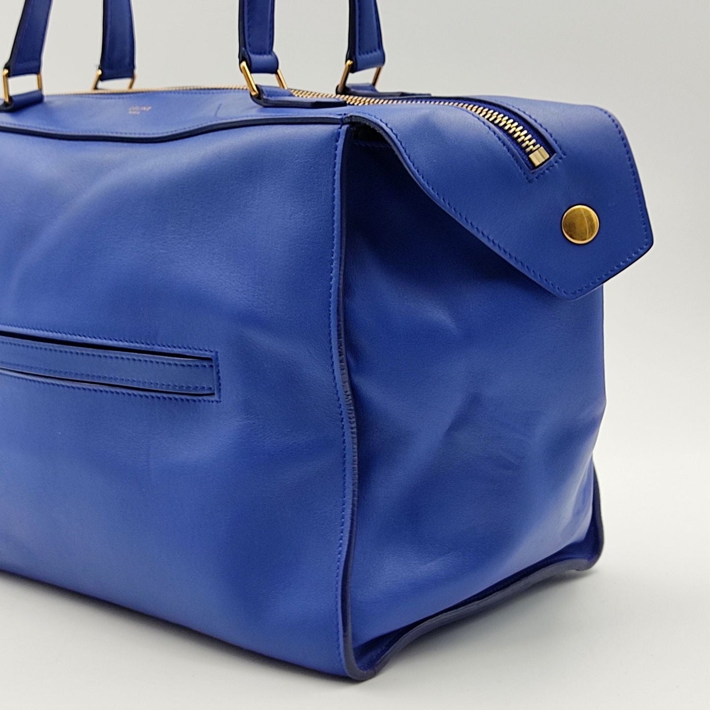 Celine Ring handbag in light blue leather