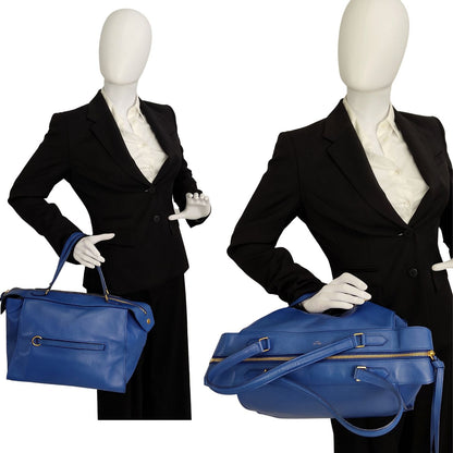 Celine Ring handbag in light blue leather