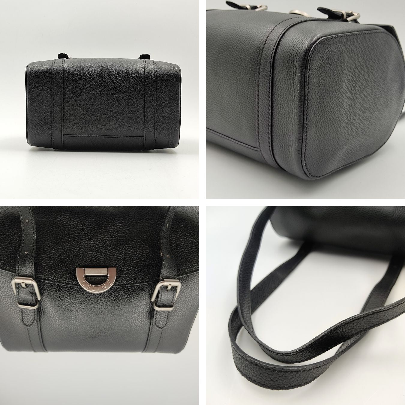 Celine handbag bag in black leather