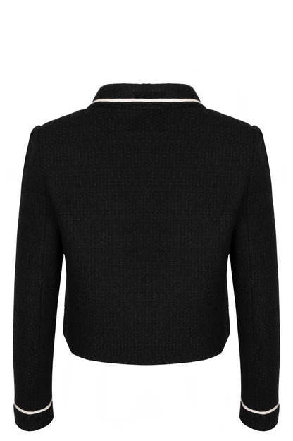 CELINE Jacket Wool Black White