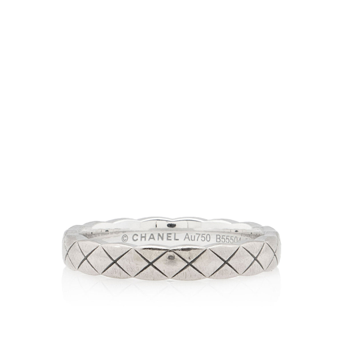 Chanel 18k White Gold Coco Crush Mini Ring - Size 6 (SHF-Fvd7xZ)