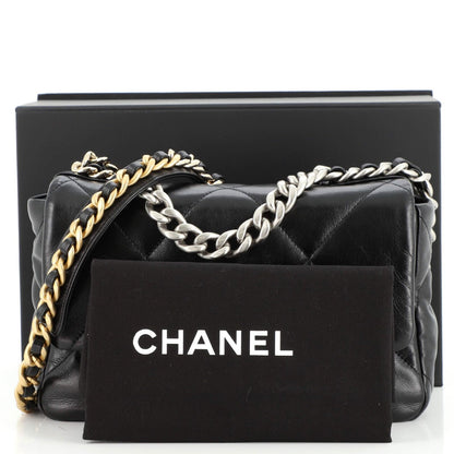 Chanel MEDIUM LAMBSKIN QUILTED Chanel 19 Bag