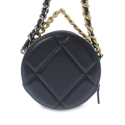 Chanel 19 Round Lambskin Clutch With Chain (SHG-6cbrO9)