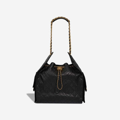 CHANEL 25 CAVIAR QUILTED CALFSKIN LEATHER SMALL HOBO BAG