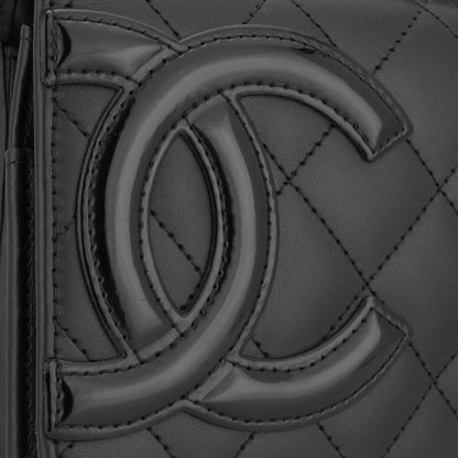Chanel Wallet On Chain Cambon Black Calfskin Silver Hardware 2014