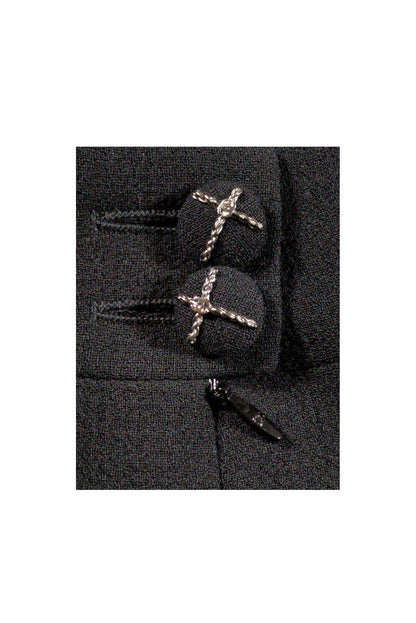 Chanel - Black Wool Pencil Skirt Sz