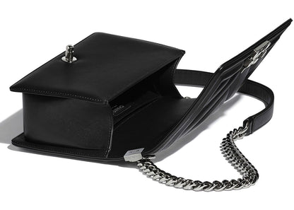 Chanel Boy HandBag Calfskin Ruthenium