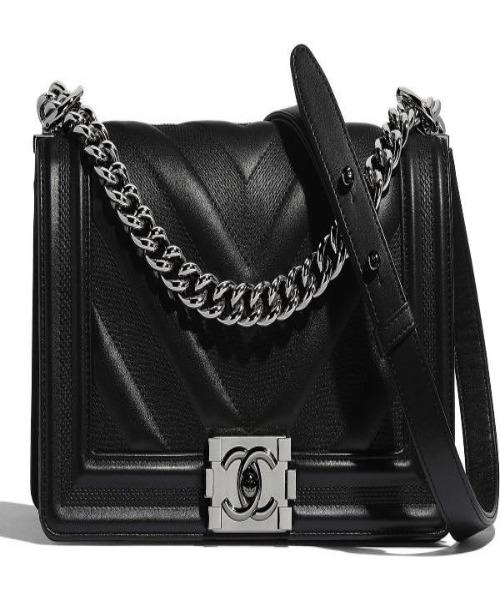 Chanel Boy HandBag Calfskin Ruthenium best quality
