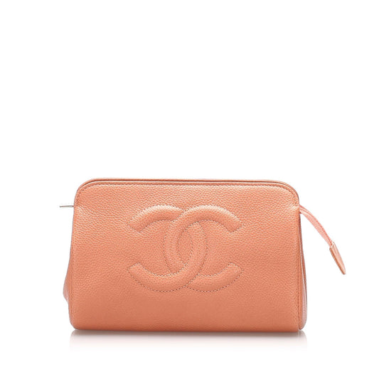 Chanel CC Caviar Leather Pouch (SHG-22431)