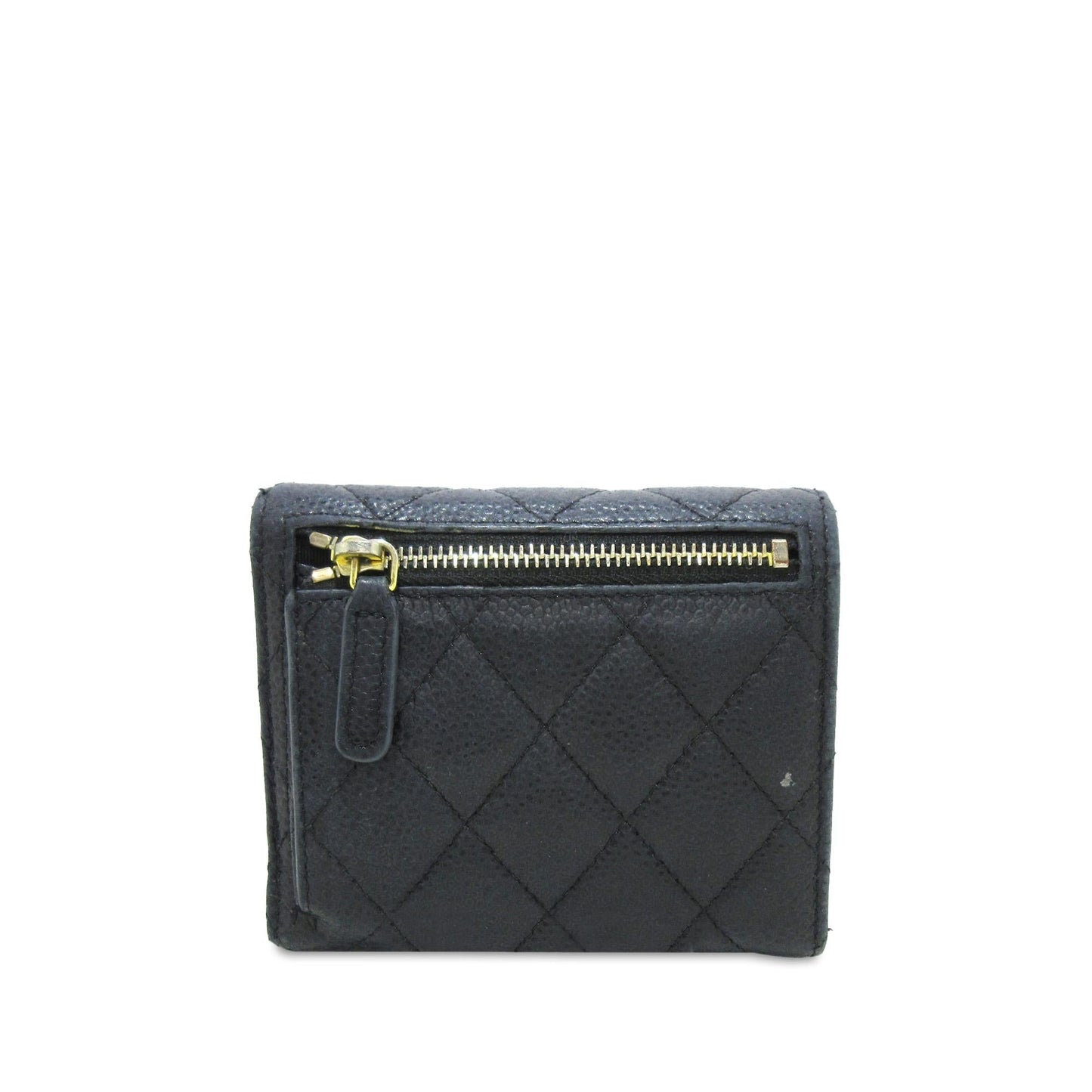 Chanel CC Caviar Trifold Wallet (SHG-an3bZD)