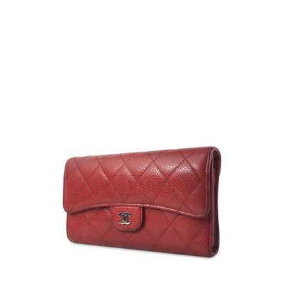 Chanel CC Caviar Trifold Wallet (SHG-avlCSd)