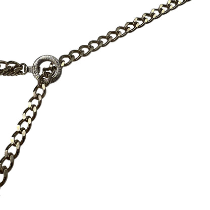 Chanel CC logo necklace triple chain