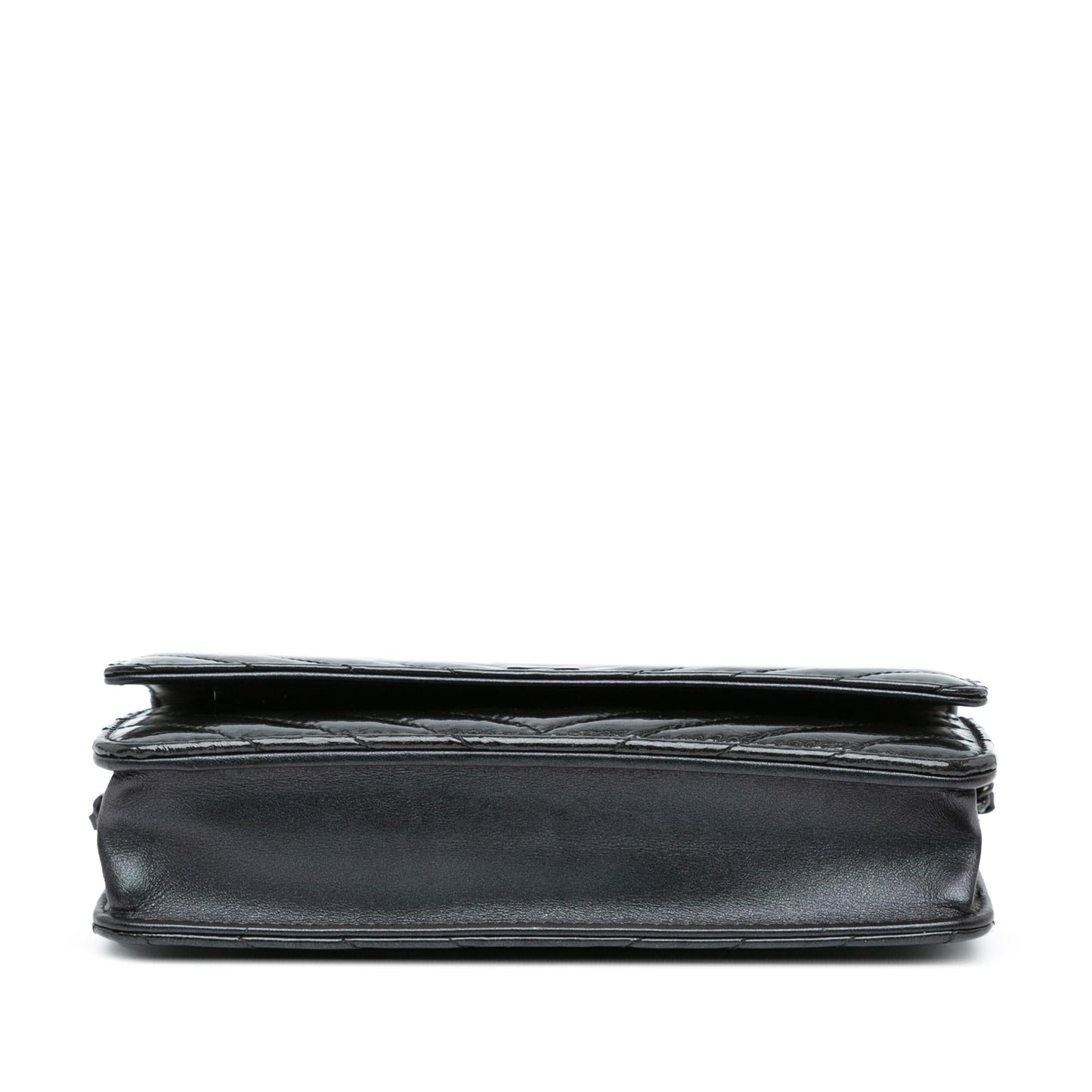 Chanel CC Chevron Quilted Crumpled Calfskin Wallet On Chain (SHG-Ad87DZ)