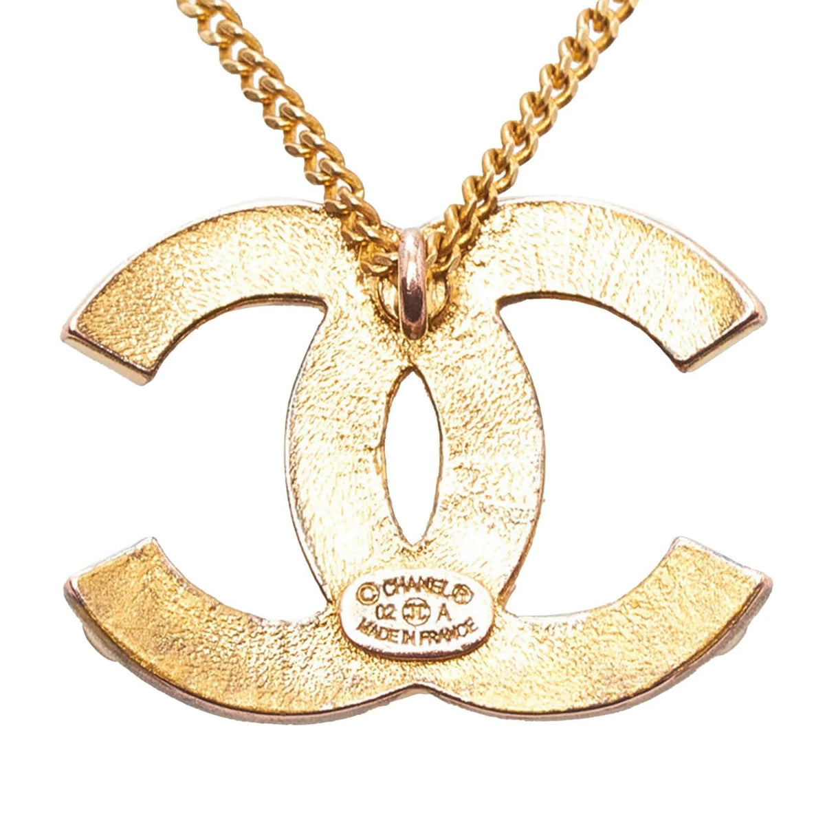 CHANEL CC COCO MARK GOLD TONE NECKLACE