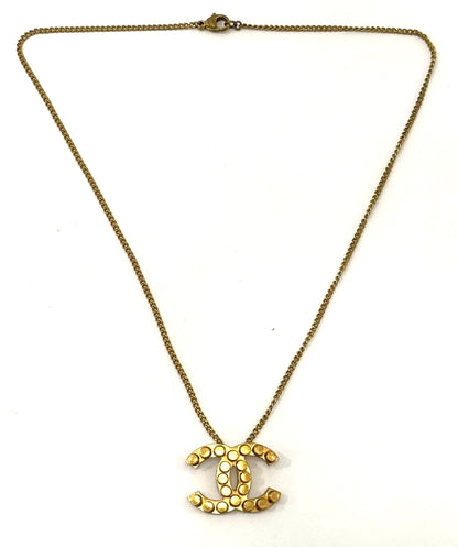 CHANEL CC COCO MARK GOLD TONE NECKLACE