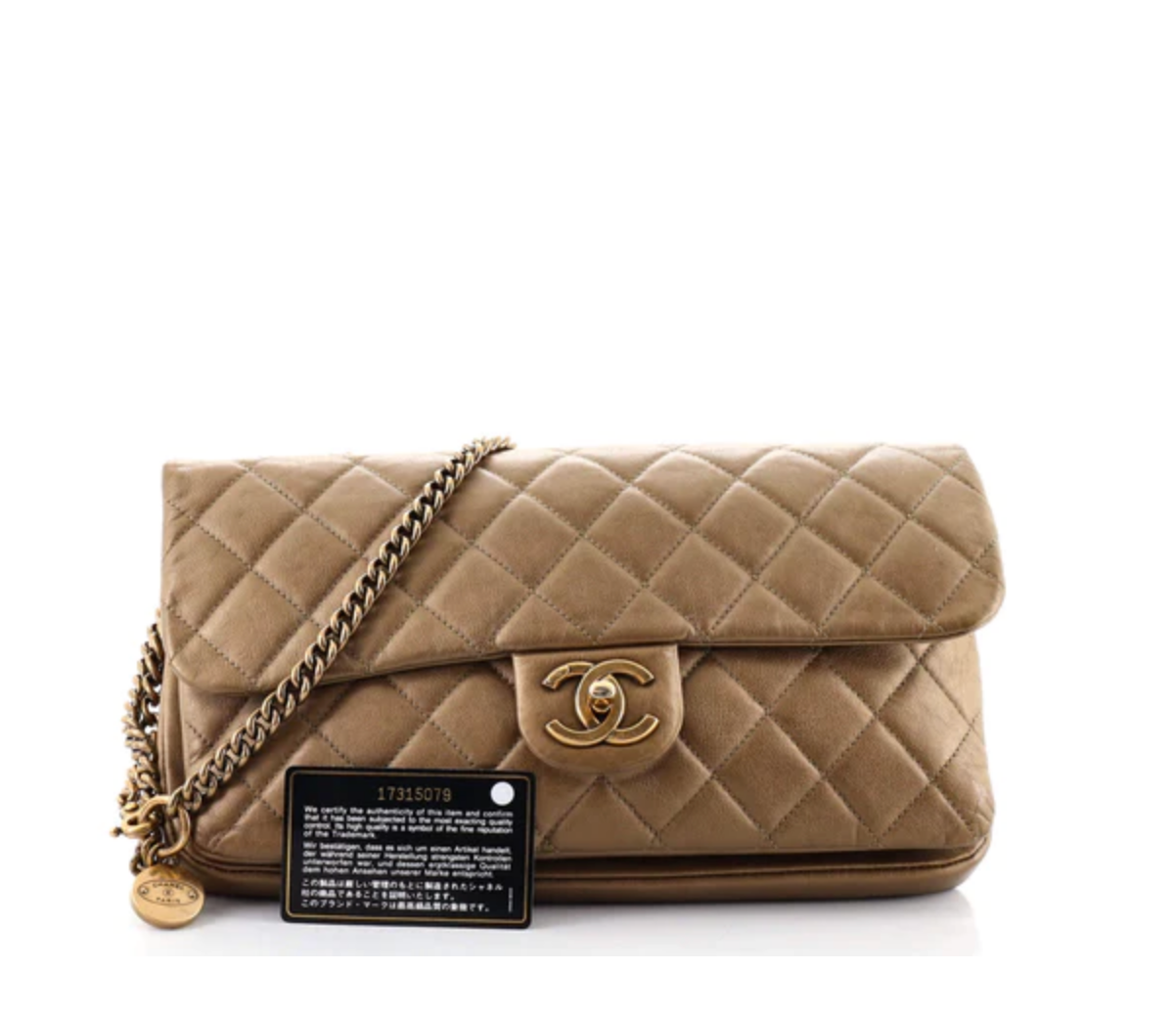 Chanel CC CROWN QUILTED LAMBSKIN FLAP Bag