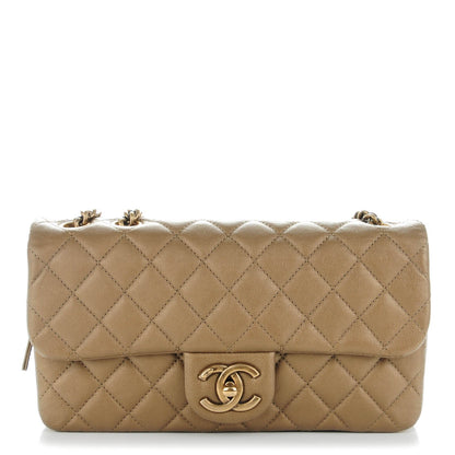 Chanel CC CROWN QUILTED LAMBSKIN FLAP Bag