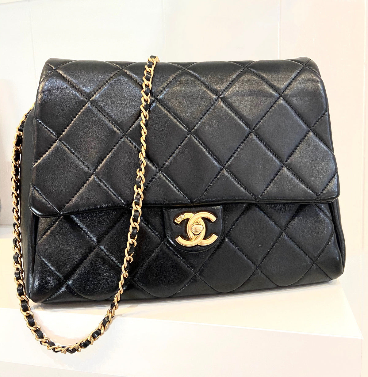 CHANEL QUILTED LAMBSKIN FLAP BAG