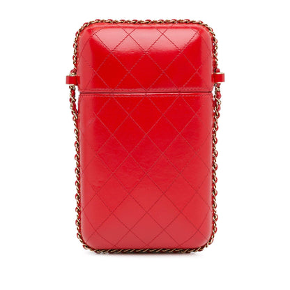 Chanel CC Quilted Calfskin Chain Around Phone Holder (SHG-t9r9NM)