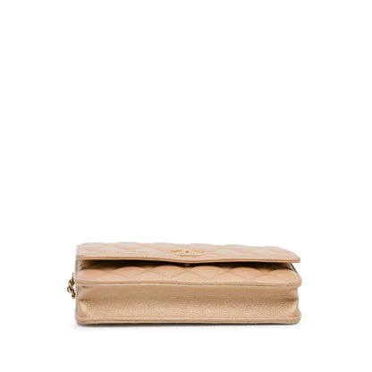 Chanel CC Quilted Lambskin Coin Charm Wallet on Chain (SHG-cXVvnN)