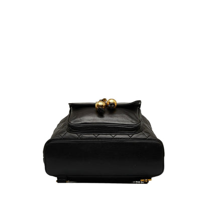 Chanel CC Quilted Lambskin Drawstring Backpack
