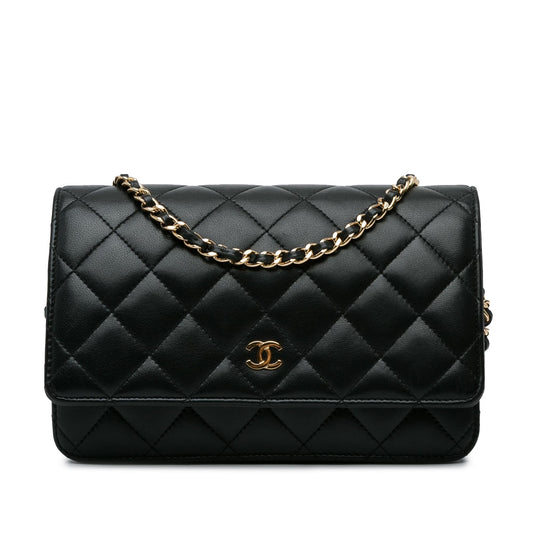 Chanel CC Quilted Lambskin Wallet On Chain (SHG-xqMmVF)