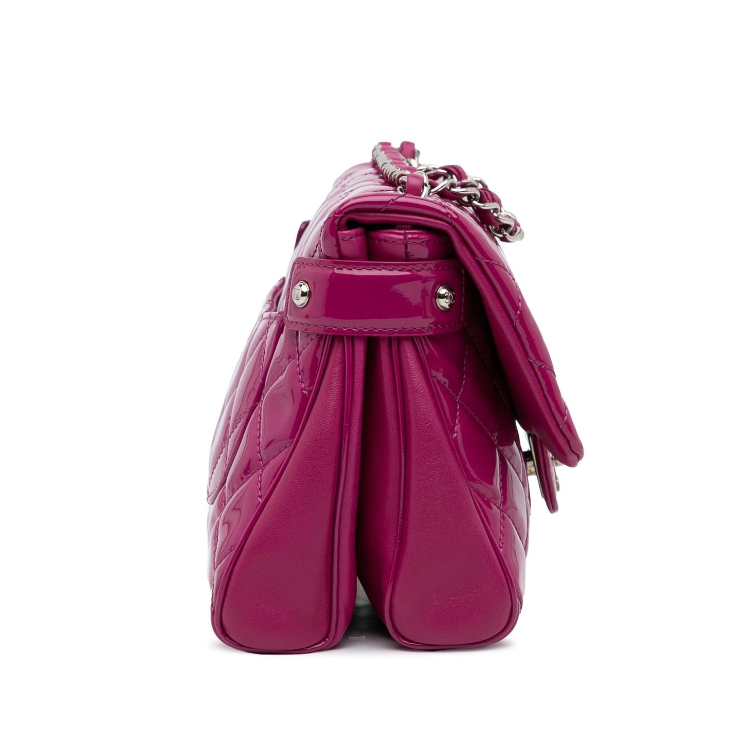Chanel CC Quilted Patent Leather Crossbody Bag