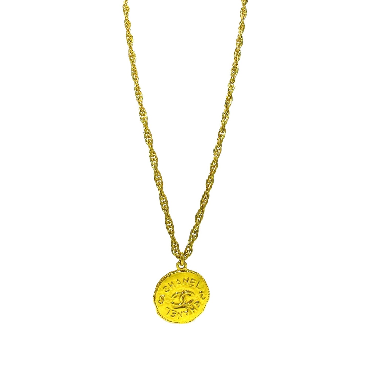 Chanel CC Round Pendant Necklace