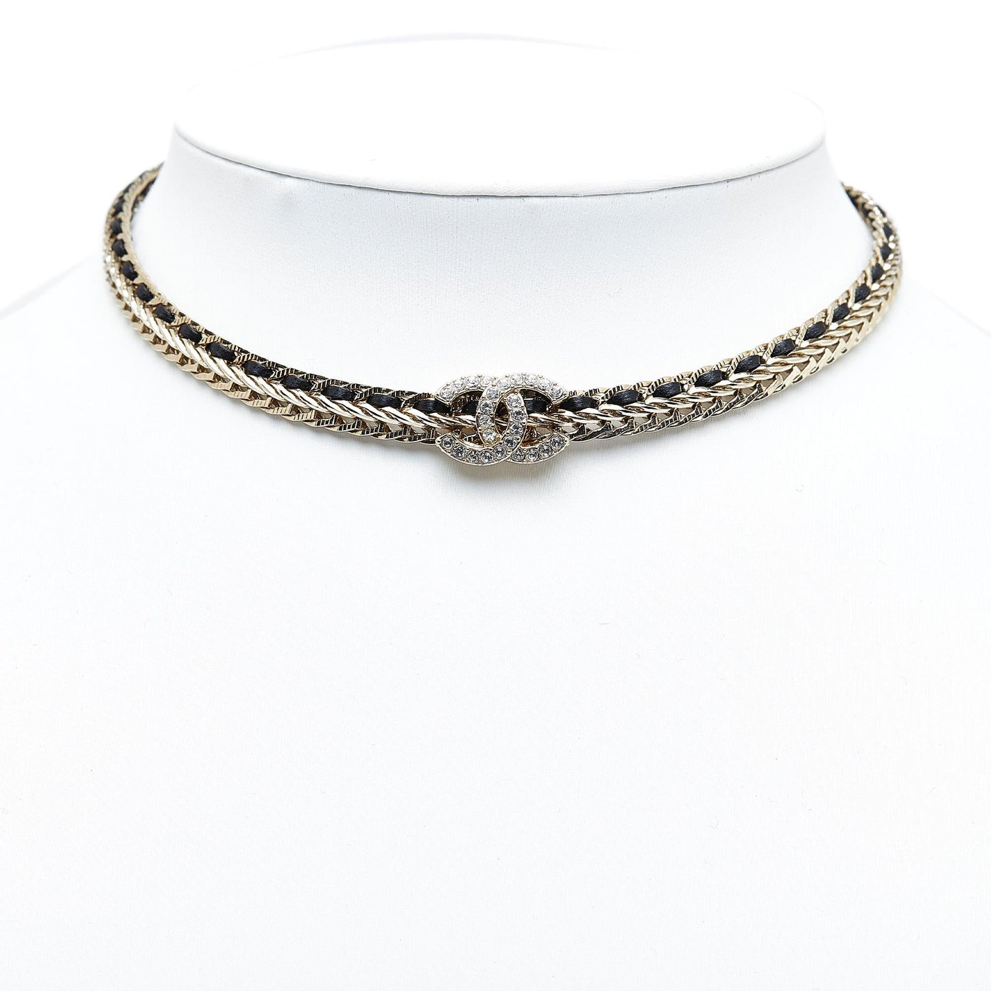 Chanel CC Strass Pendant Choker (SHG-oapFjp)