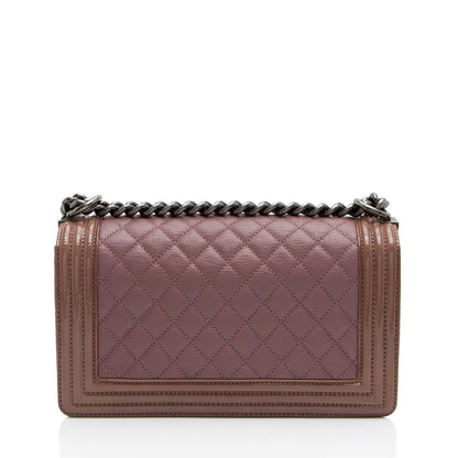 Chanel Calfskin Patent Old Medium Boy Bag (SHF-cHTh8E)