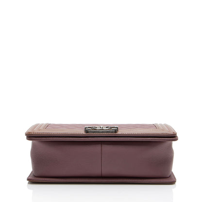 Chanel Calfskin Patent Old Medium Boy Bag (SHF-cHTh8E)