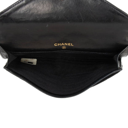 Chanel Calfskin Diamond Wild Stitch Envelope Wallet