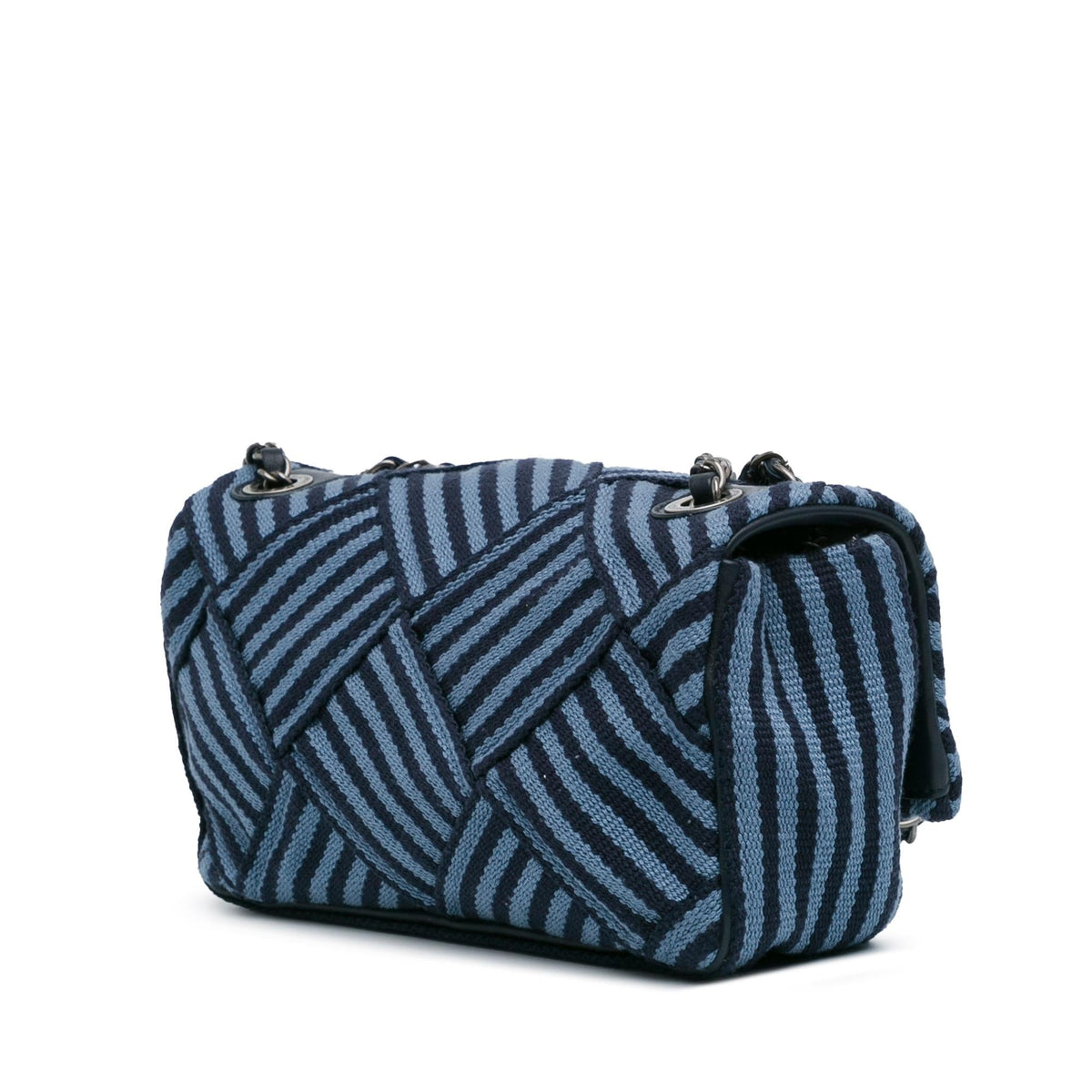 Chanel Canvas Stripe Flap Bag (SHG-V4iS5g)