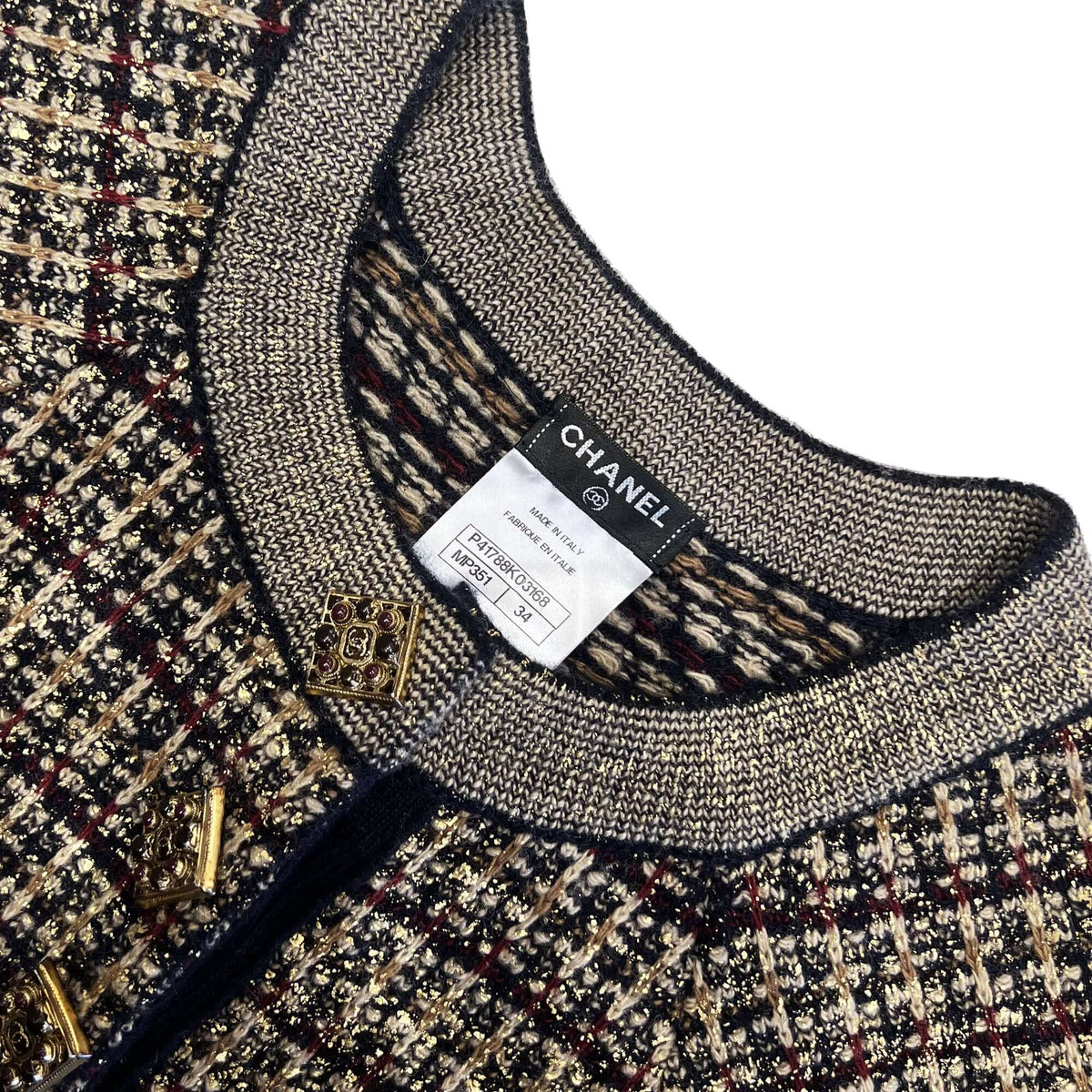 Chanel Paris-Byzance Gripoix buttons dress Multiple colors