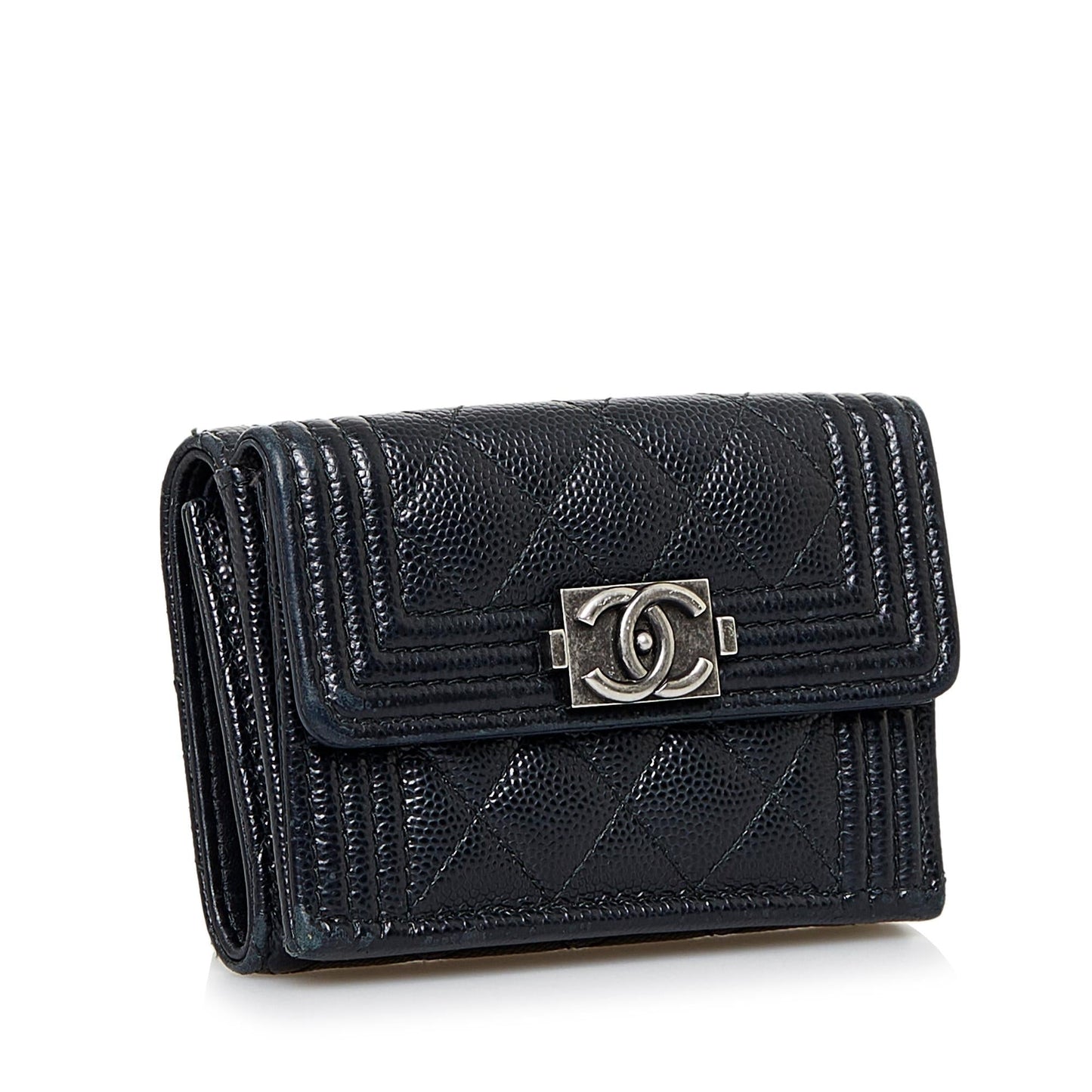 Chanel Caviar Boy Trifold Wallet (SHG-nwnPs6)