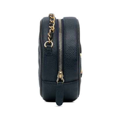 Chanel Caviar CC Filigree Round Crossbody Bag (SHG-ai93Fn)