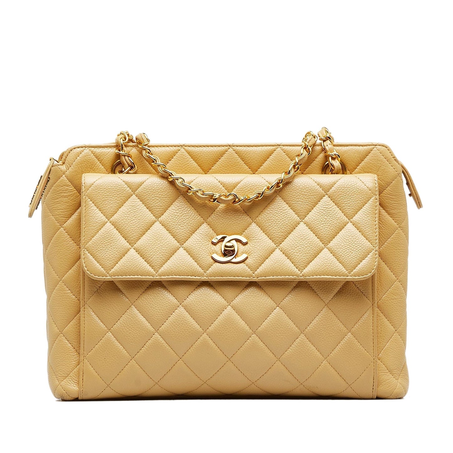 Chanel Caviar Front Pocket Shoulder Bag