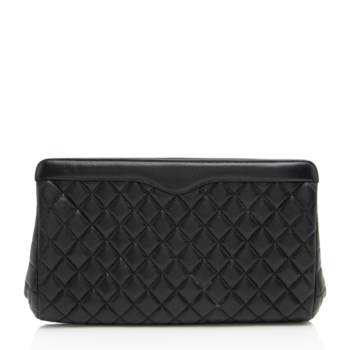 Chanel Caviar Leather CC Frame Clutch (SHF-sS7xNc)