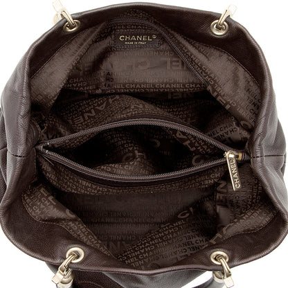 Chanel Caviar Leather CC Large Tote (SHF-17658)