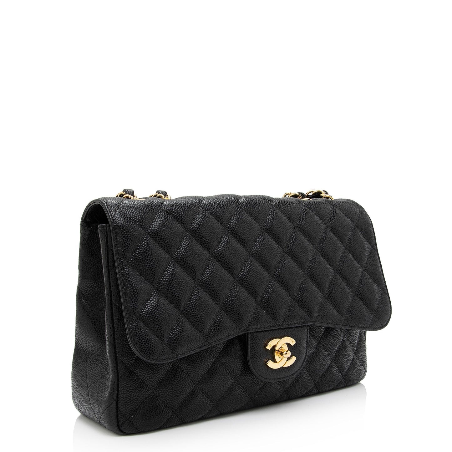 Chanel Caviar Leather Classic Jumbo Single Flap Bag (SHF-LFr7oi)