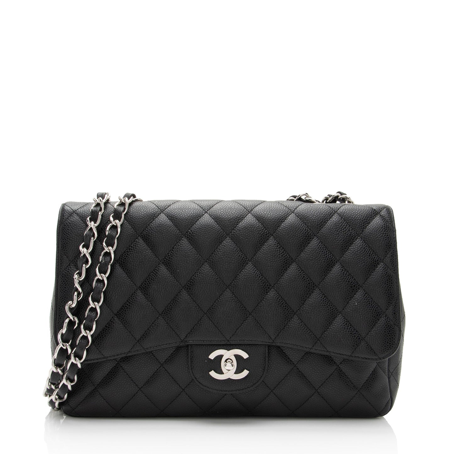 Chanel Caviar Leather Classic Jumbo Single Flap Bag