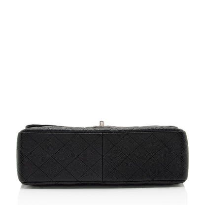 Chanel Caviar Leather Classic Jumbo Single Flap Bag (SHF-LHfnsx)
