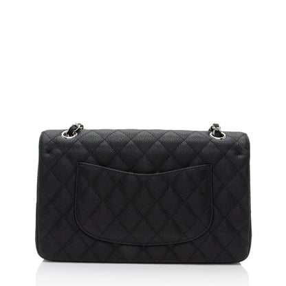 Chanel Caviar Leather Classic Medium Double Flap Bag (SHF-j9HEHj)
